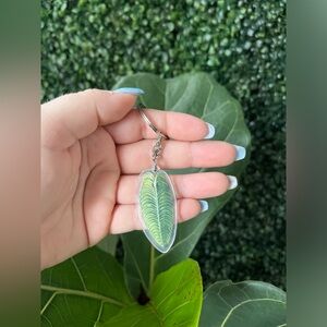 Green Leaf Keychain